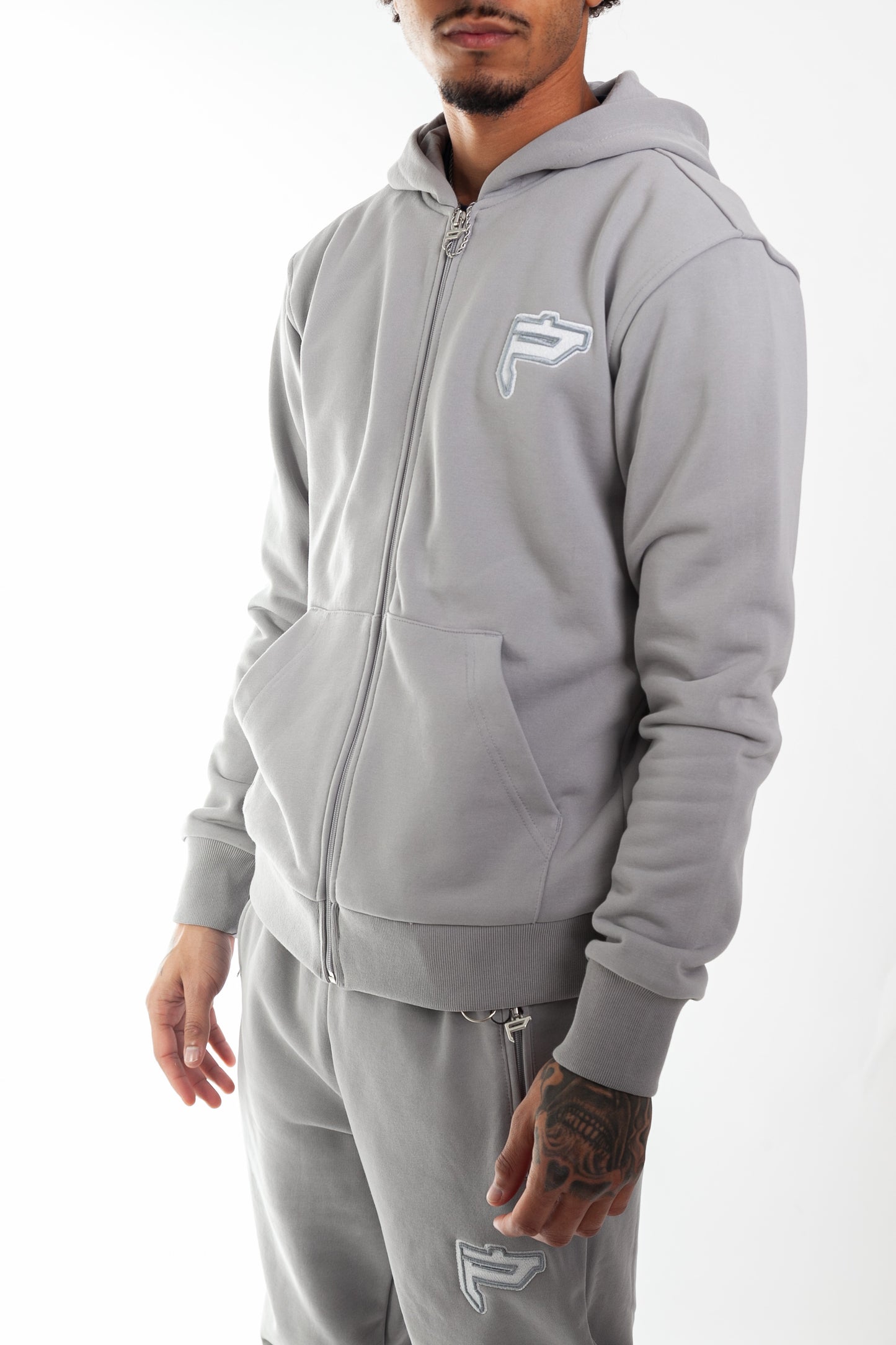 Signature Pure Grey Zip Hood