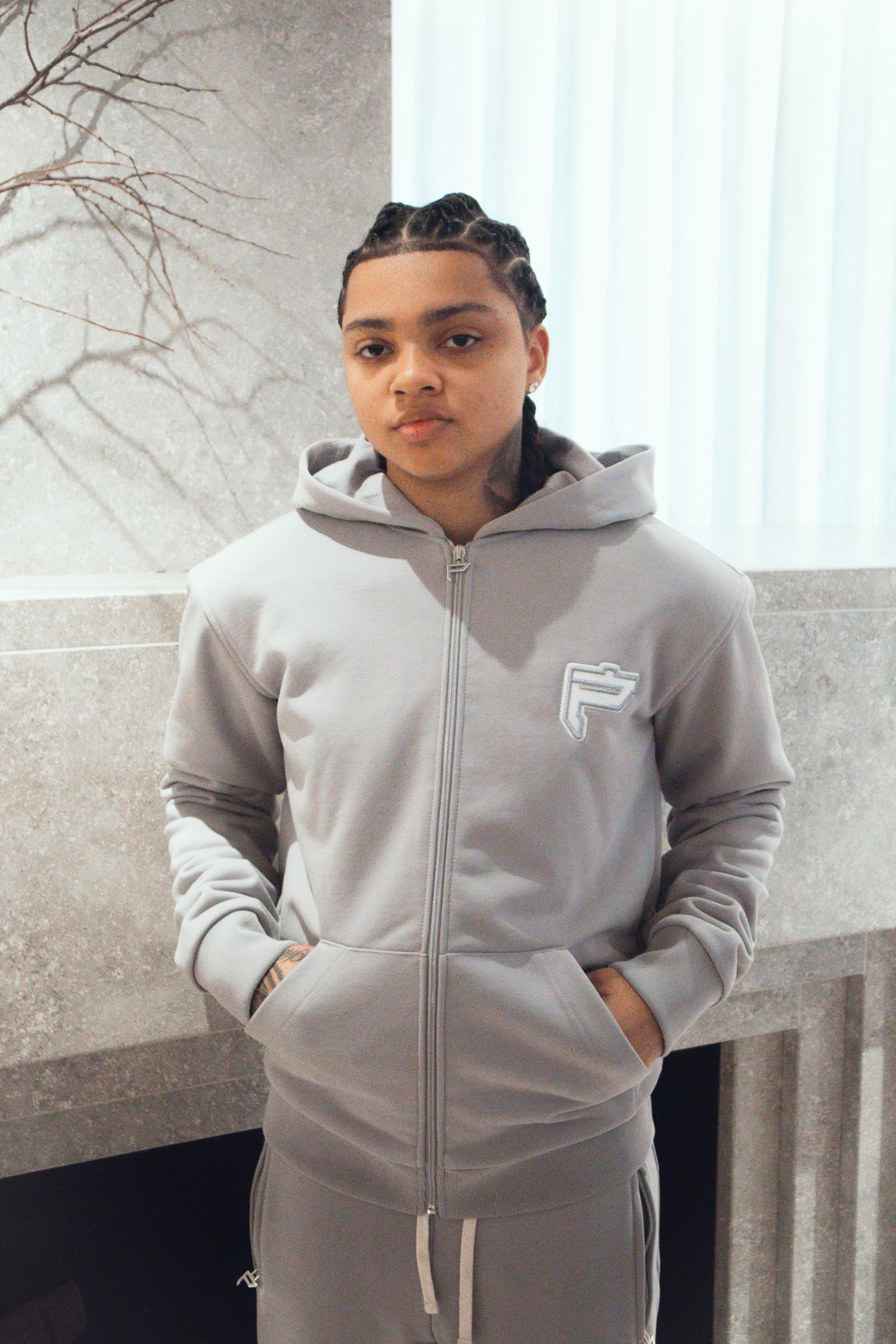 Signature Pure Grey Zip Hood